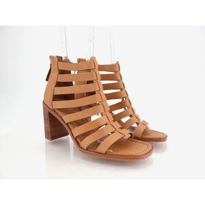 Sofft Stratford Sandals Brown Leather Block Heel Gladiator Strappy Size 9.5 M